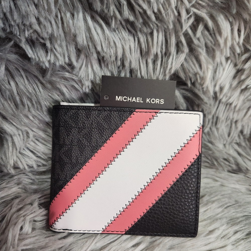 Michael Kors Black and Pink Bifold Wallet NWT